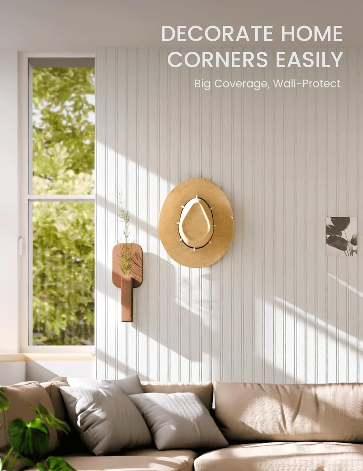 Fluxynara Cork Board Alternative: Large 48" x 36" Felt Bulletin Board Wall Panels with 70 Safe Removable Adhesive Tabs - 12 Pack for Home, Office & Classroom Vision Board - Cold White