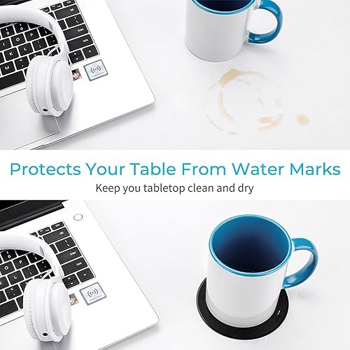 Miniatura 6 de Posavasos vintage con mapa del mundo en blanco y negro, para discos de vinilo, con aislamiento, redondos, tapetes, protección de mesa