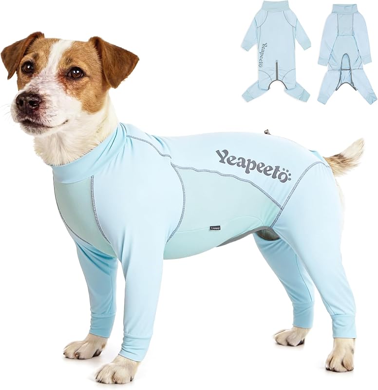 Macacão para Cães com Proteção Solar UPF 50+ e Secagem Rápida Yeapeeto Ice Blue 2X-Large