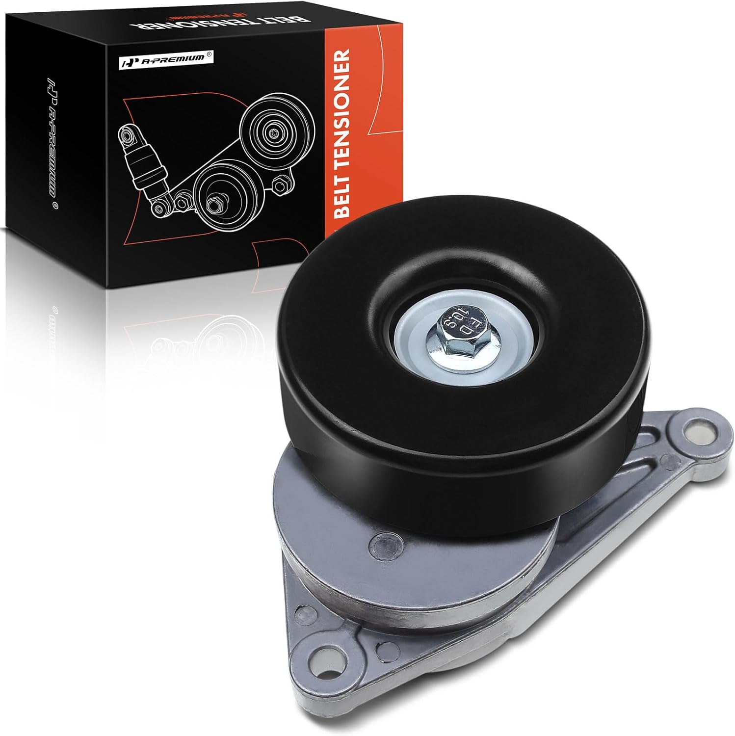 A-Premium Belt Tensioner Assembly with Pulley Compatible with Ford Explorer 1996-2001 & Mercury Mountaineer 1997-2001 V8 5.0L, Replace# F65Z6B209BA, F65Z-6B209-BA