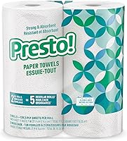 Vista 10 de Marca Yaxa - Presto! Toallas de papel Flex-a-Size, rollo enorme de 158 hojas, 12 rollos (2 paquetes de 6), equivalente a 38 rollos regulares