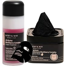 Mary&May Vegan Blackberry Complex Cream Essence + Premium Idebenone Blackberry Complex Essence Mask Bundle