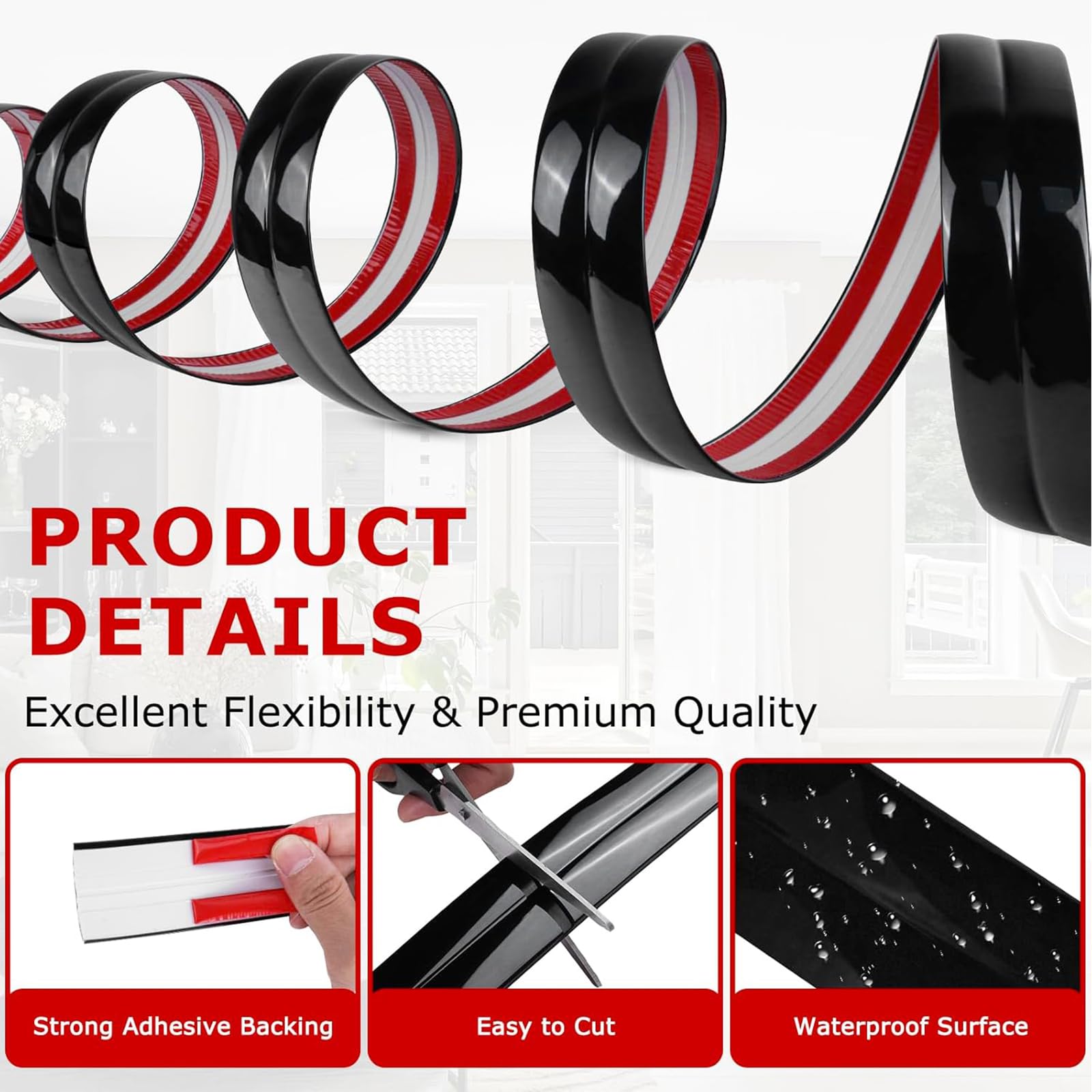 Molduras de Pared Autoadhesivas Flexible Decorativas Pared, Protector Esquinas Pared para Protección de Esquinas y Techos (Oro, 2cm x 4m)