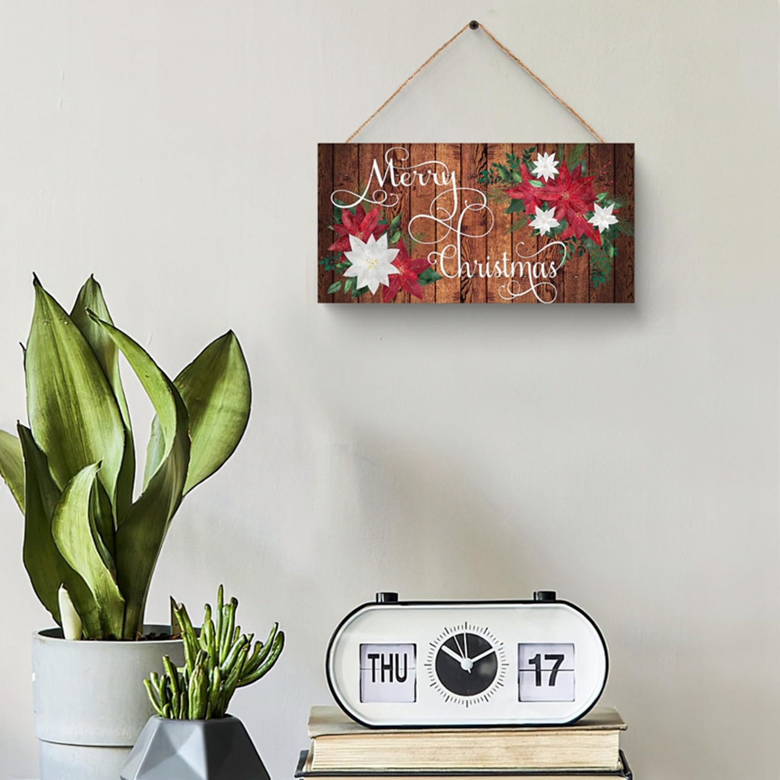 Striscione Porta 'Merry Christmas' A Quadri Rosso E Nero - Decorazione Natalizia Per Esterno, 180x30 Cm