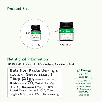 New Zealand Honey Co. Raw Manuka Honey UMF 28+ | MGO 1450+, UMF Certified / 4.4oz