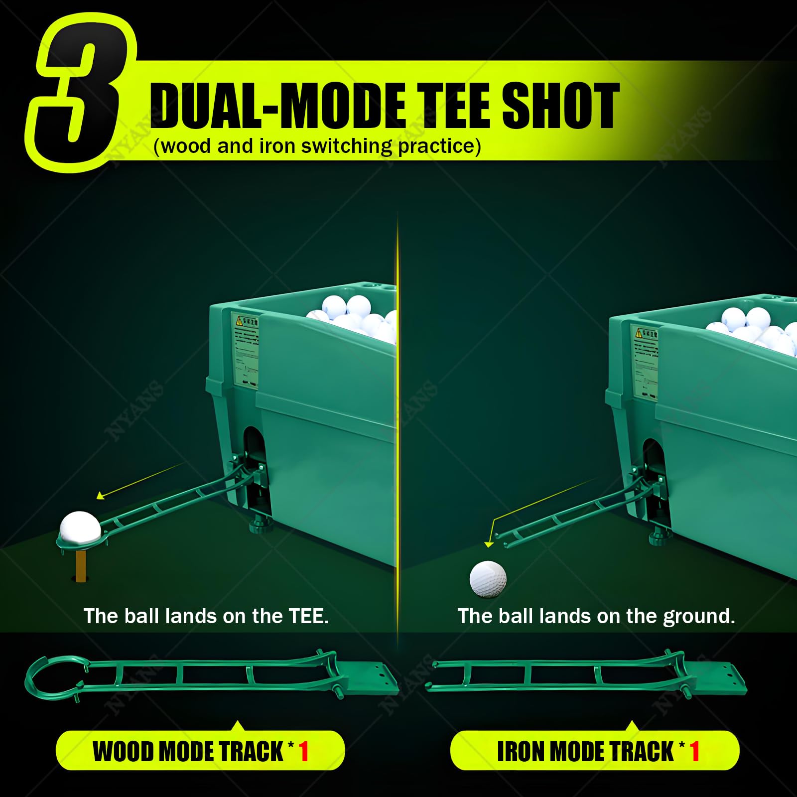 NYANS Dispensador Automático De Pelotas De Golf Sin Electricidad, Herramienta De Entrenamiento De Golf, para Varios Lugares De Juego (No Incluye Palos) Grey
