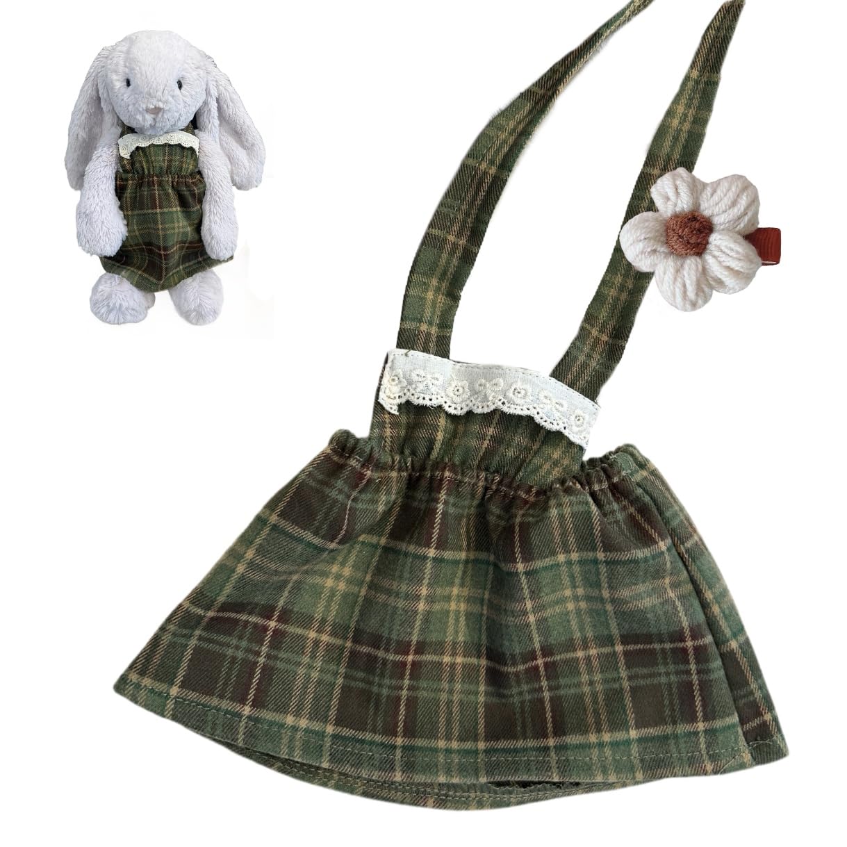 Clothes for 36cm Large Bashful Bunny Doll Clothes,14inch Teddybear Dress,Stuffed Animals Cute Doll Clothes,Doll Dress only Without Doll(2pc Includes 1