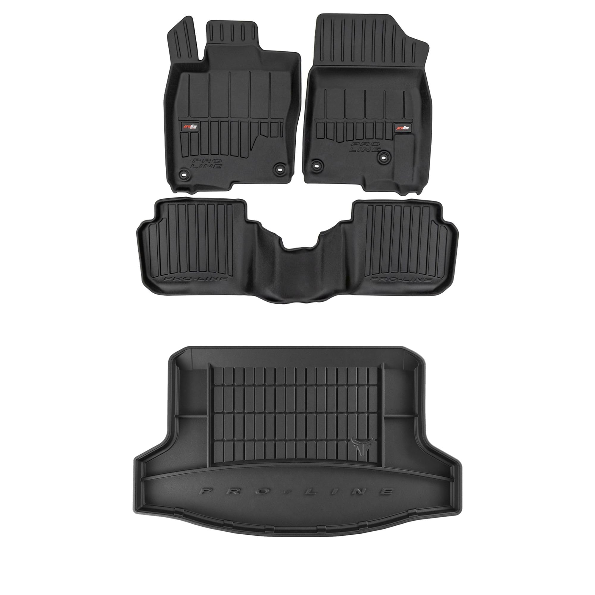 MOTOS Set di tappetini in gomma e tappetini per il bagagliaio per Honda Civic XI dal 2021 Migliorare il comfort di viaggio con tappetino antiscivolo auto 3D- tappetini per tutte le stagioni auto, prot