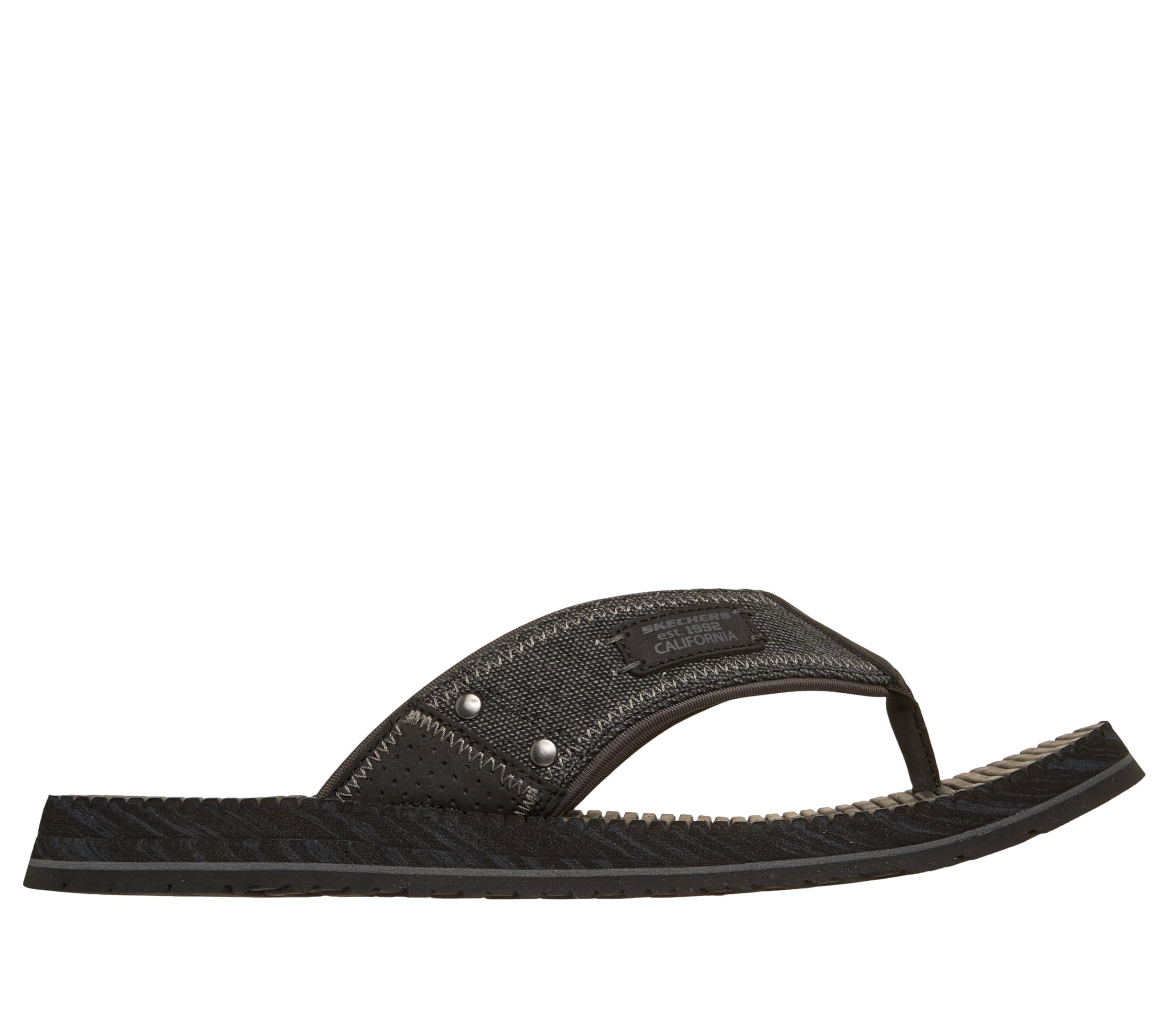Skechers USA Quill Sea Side Canvas Thong Sandal para hombre
