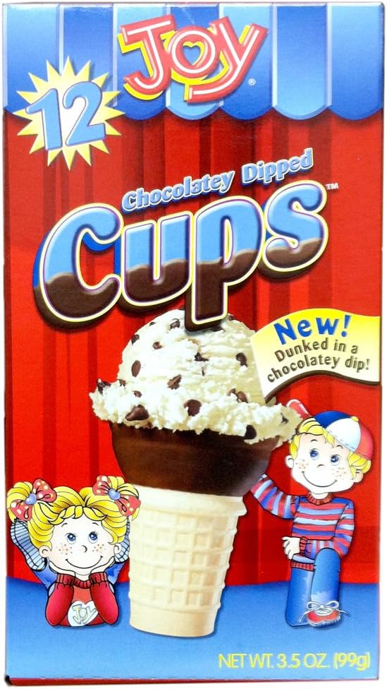 Joy Cone 12-Count CHOCOLATEY DIPPED CUPS 3.5oz (2 Pack)