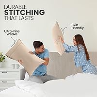 Vista 4 de Utopia Bedding - Juego de 2 fundas de almohada tamaño estándar, con cierre de sobre, tela de microfibra cepillada suave, resistentes al encogimiento