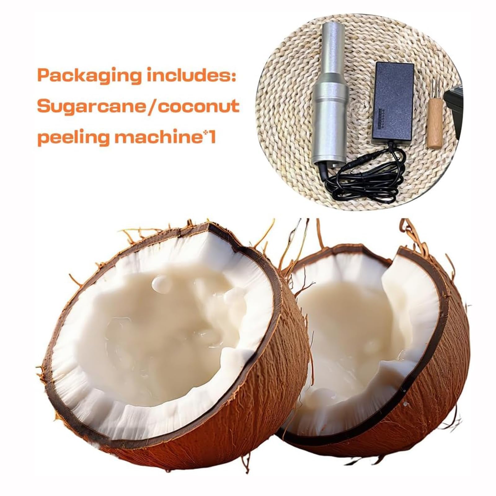 Pelador eléctrico de coco de 100 W, máquina peladora de verduras de acero inoxidable, cortador de frutas para calabaza, caña de azúcar, taro, melón de invierno, cocina comercial y doméstica