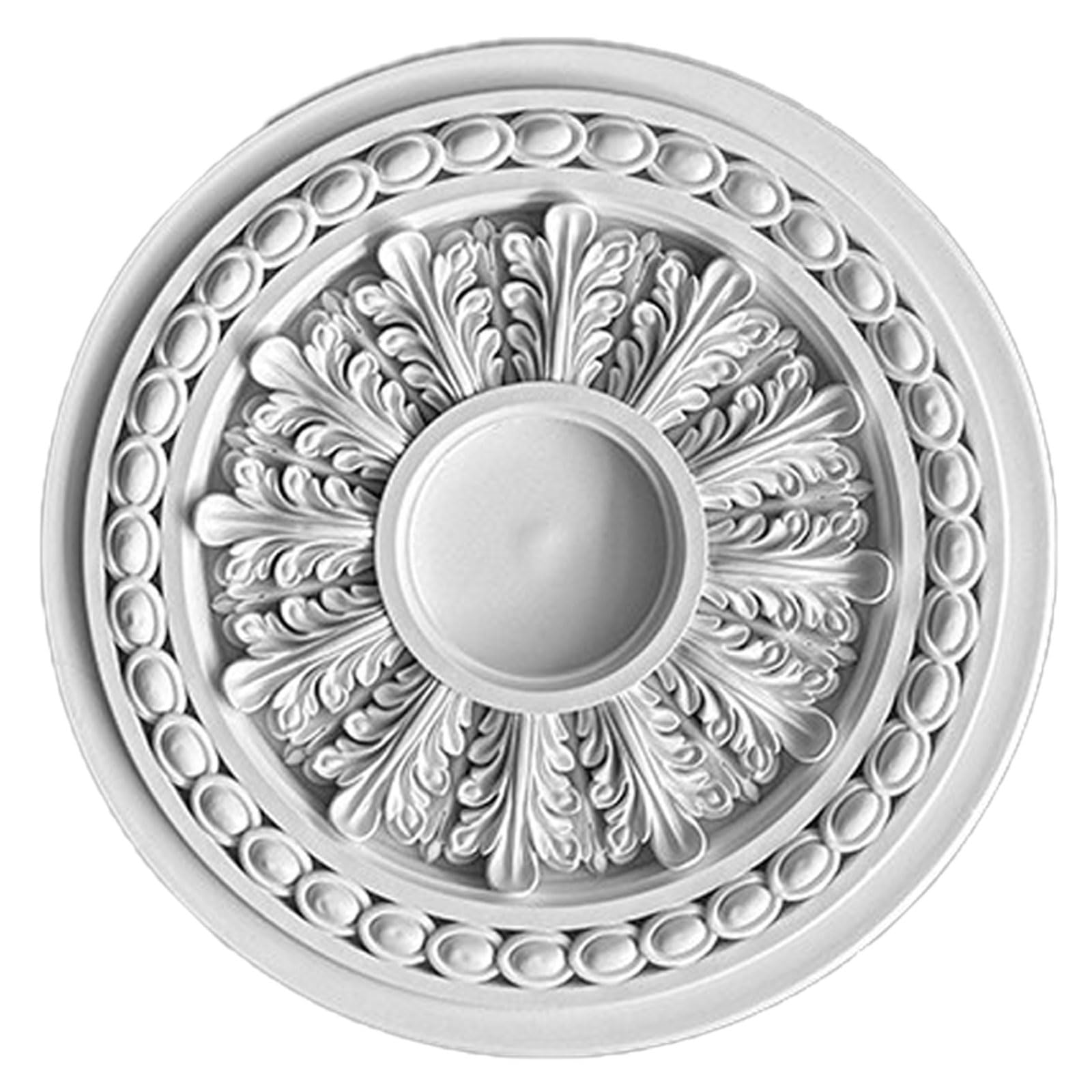 Foelanne White W Pu Ceiling Medallion For Fan Lamp, Chandelier, White, Multiple Sizes(,38Cm)