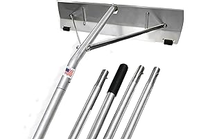 USA-Made Snow Roof Rake - 21 Feet with Shingle Saver Rollers