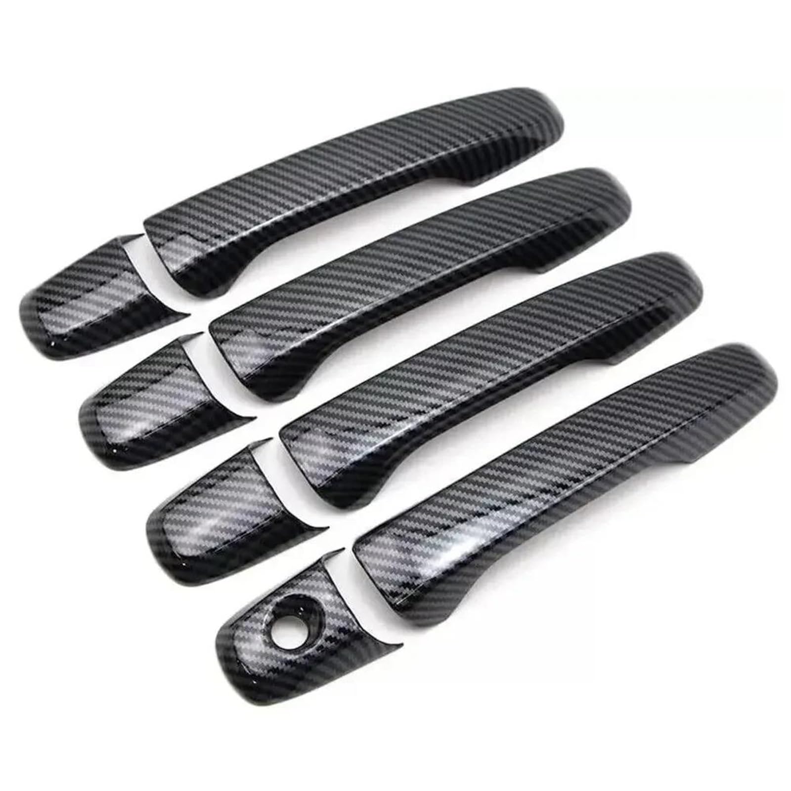 KJHOPY Car Door Handle Cover Stickers Decorative Strips Protective Accessories for Ford for Explorer 2011-2019(Style 2)