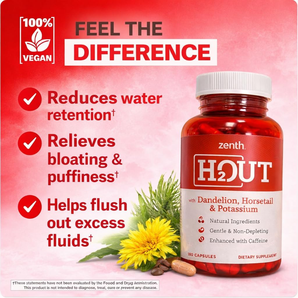 H2OUT for Swollen Leg, Feet and Ankles Relief - How Do These Water Pills for Swollen Legs and Feet Work? This Natural Diuretic Includes Proven for Water Retention: Electrolytes, Dandelion, & Caffeine