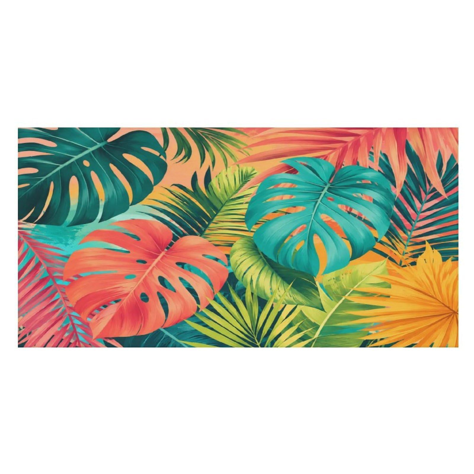 Anceky Tropical Leaves Oversized Beach Towel Quick Dry Sand Free Microfiber Travel Towel Lightweight Multi Purpose Beach Blanket Pool Gym Bath Towel 63x31 in