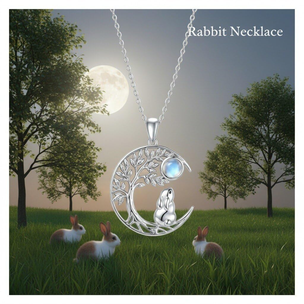ROMANTICWORK Eisbären-/Seeotteranhänger Halskette für Damen 925er Sterlingsilber niedliches Herz-Tier-Anhänger Schmuckgeschenk für Mutter und Tochter zu Weihnachten oder zum Geburtstag