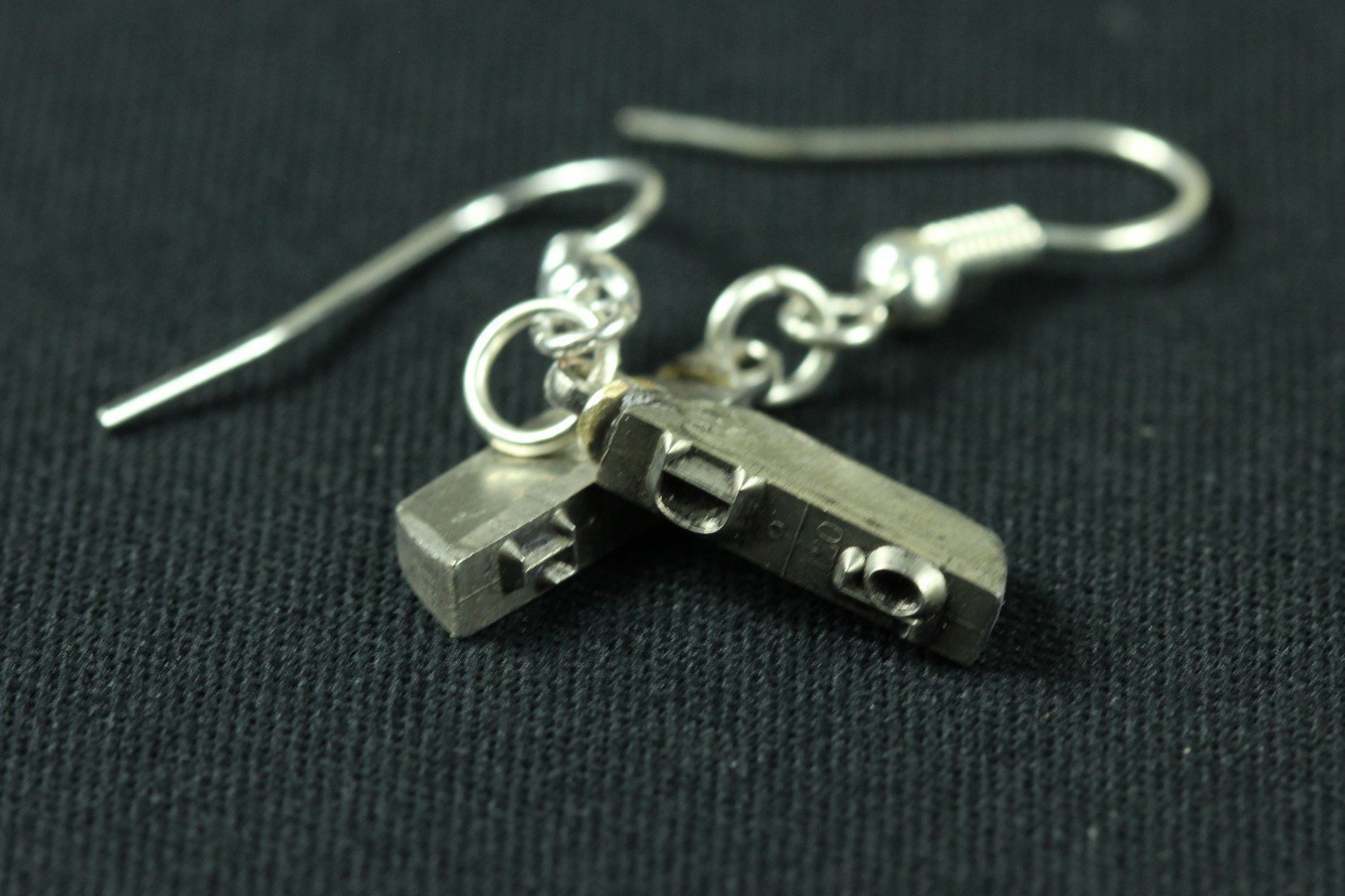Type Hammer Earrings ABC Letters Name Initials Typewriter Keys Miniblings H+Choice, 2nd Letter:Z