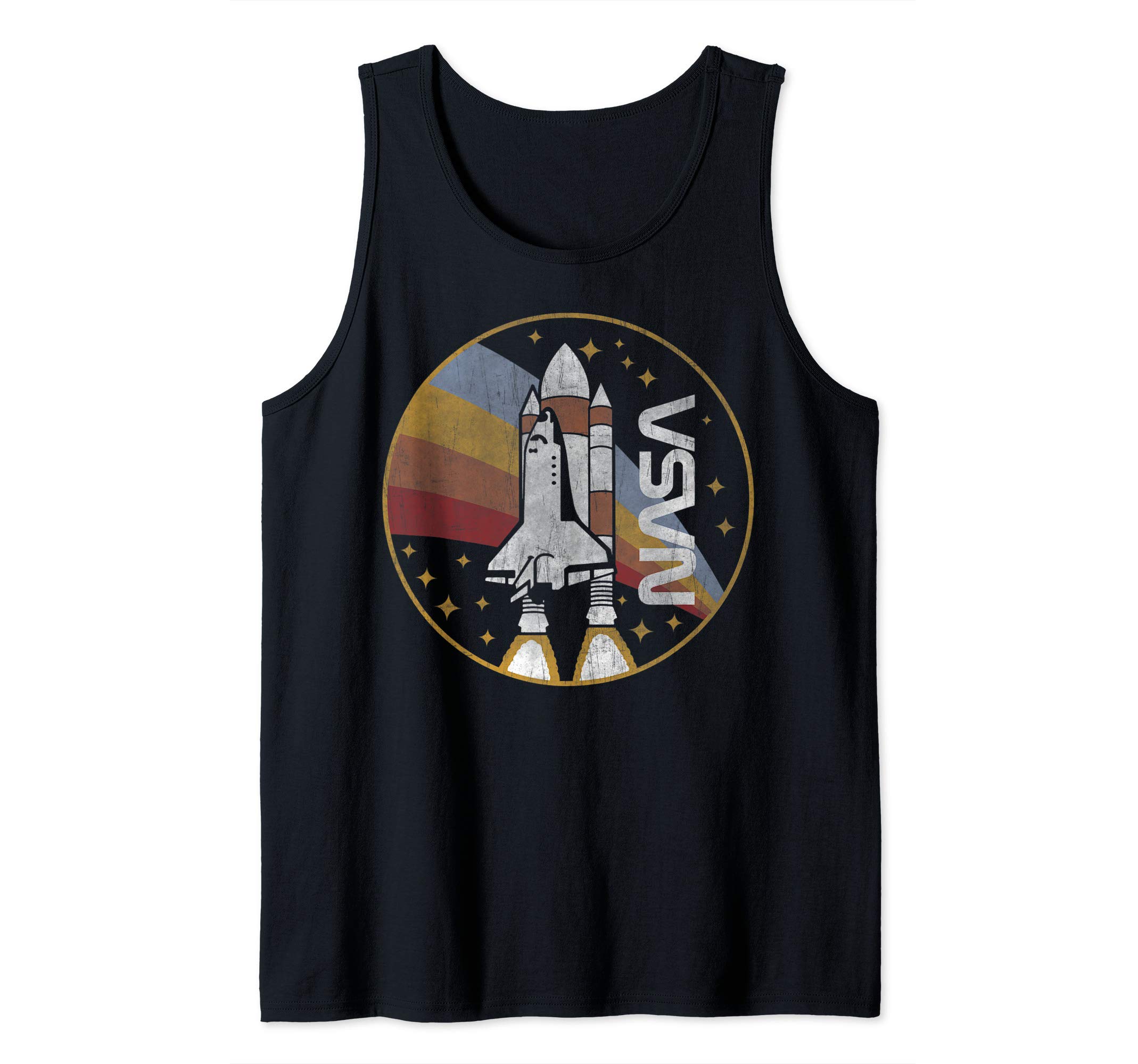Vintage Space Shuttle Launch Rainbow Logo Tank TopOEKO-TEX STANDARD 100