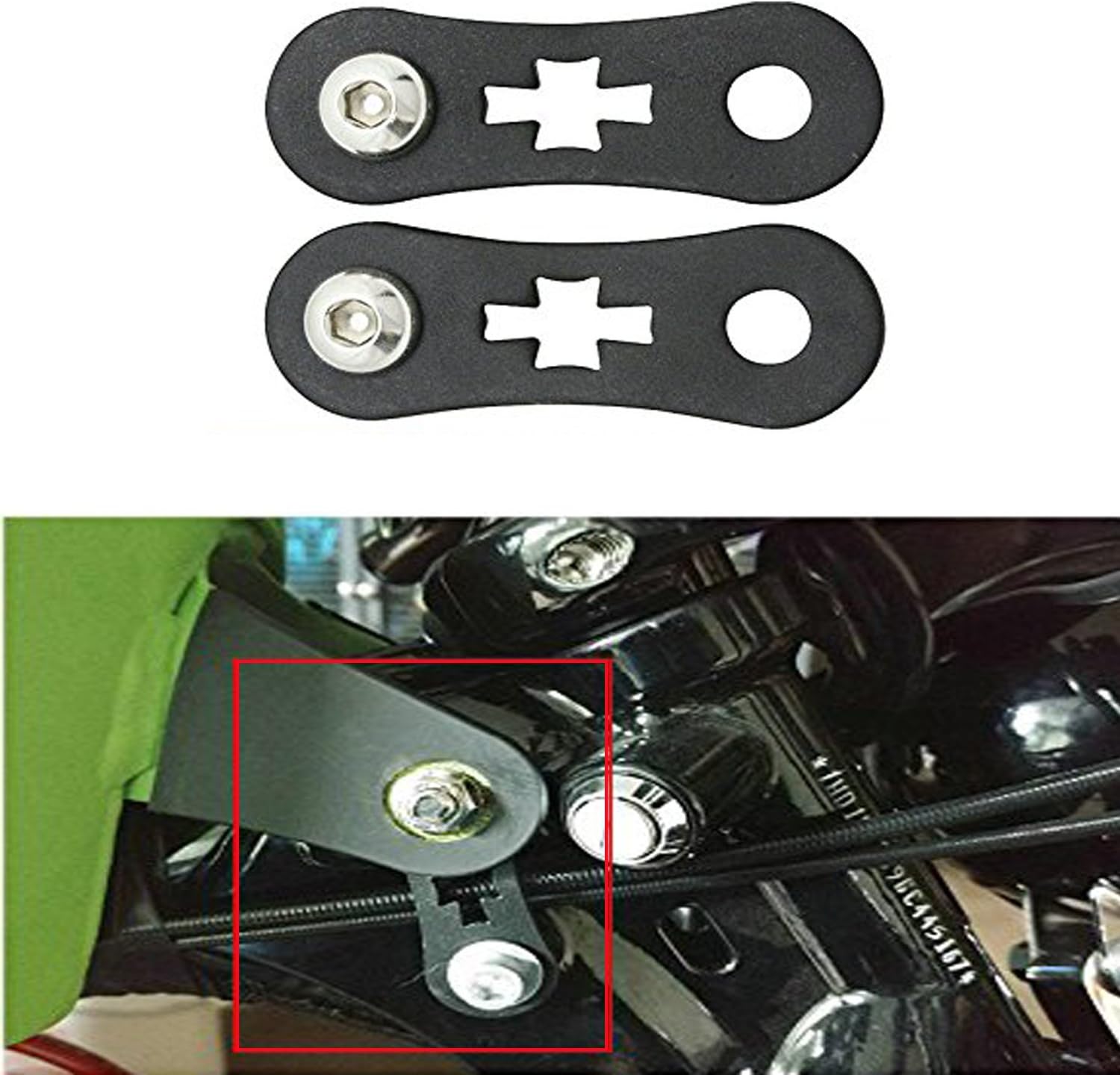YANWEN Black 1.5" Gas Tank Lift Kit for Harley Sportster Irons XL883/1200 48 1995-2017