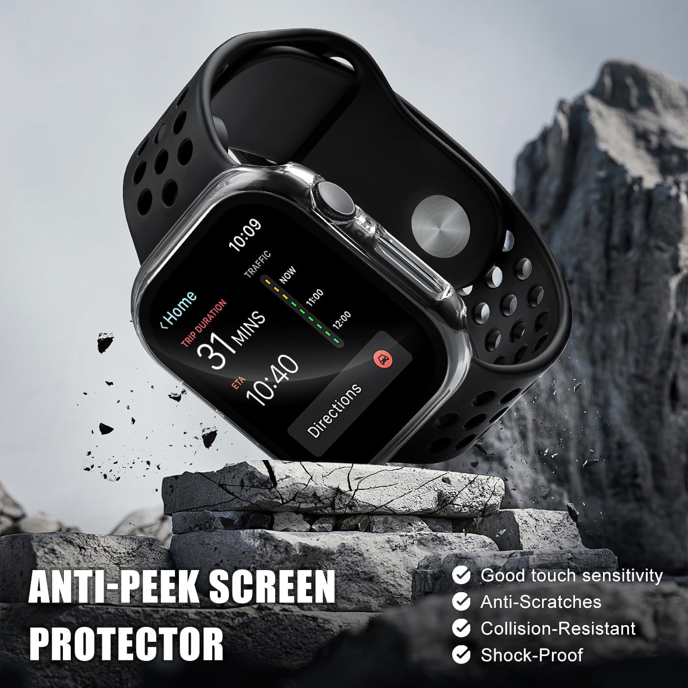 Privacy Case for Apple Watch Screen Protector Series 10/11 46mm image 3