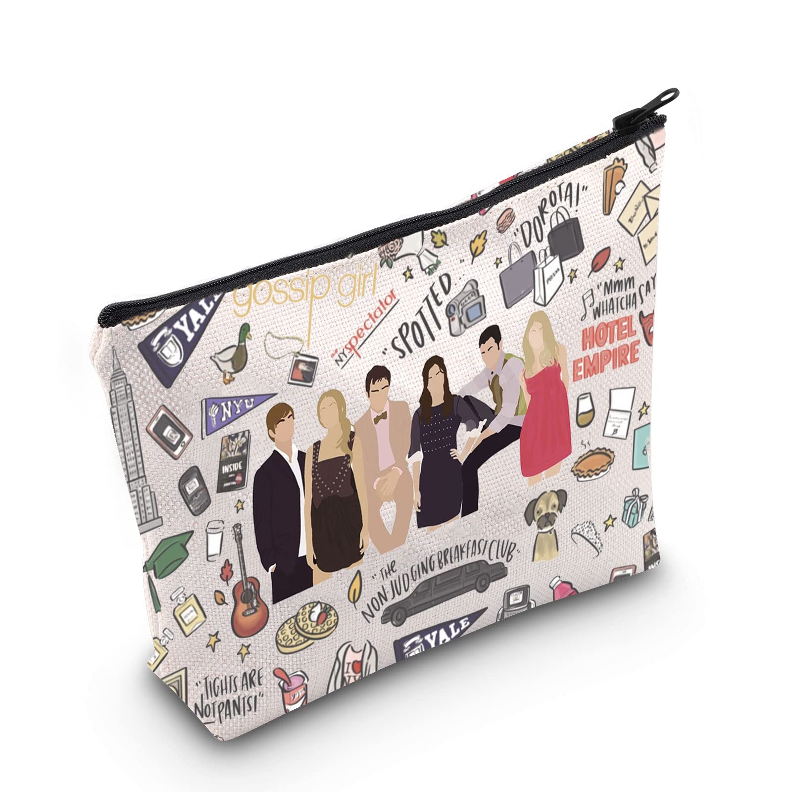 FUNYSO TV Inspired Gift Gossip Characters Cosmetic Bag for Friend Gift (Spotted UK)
