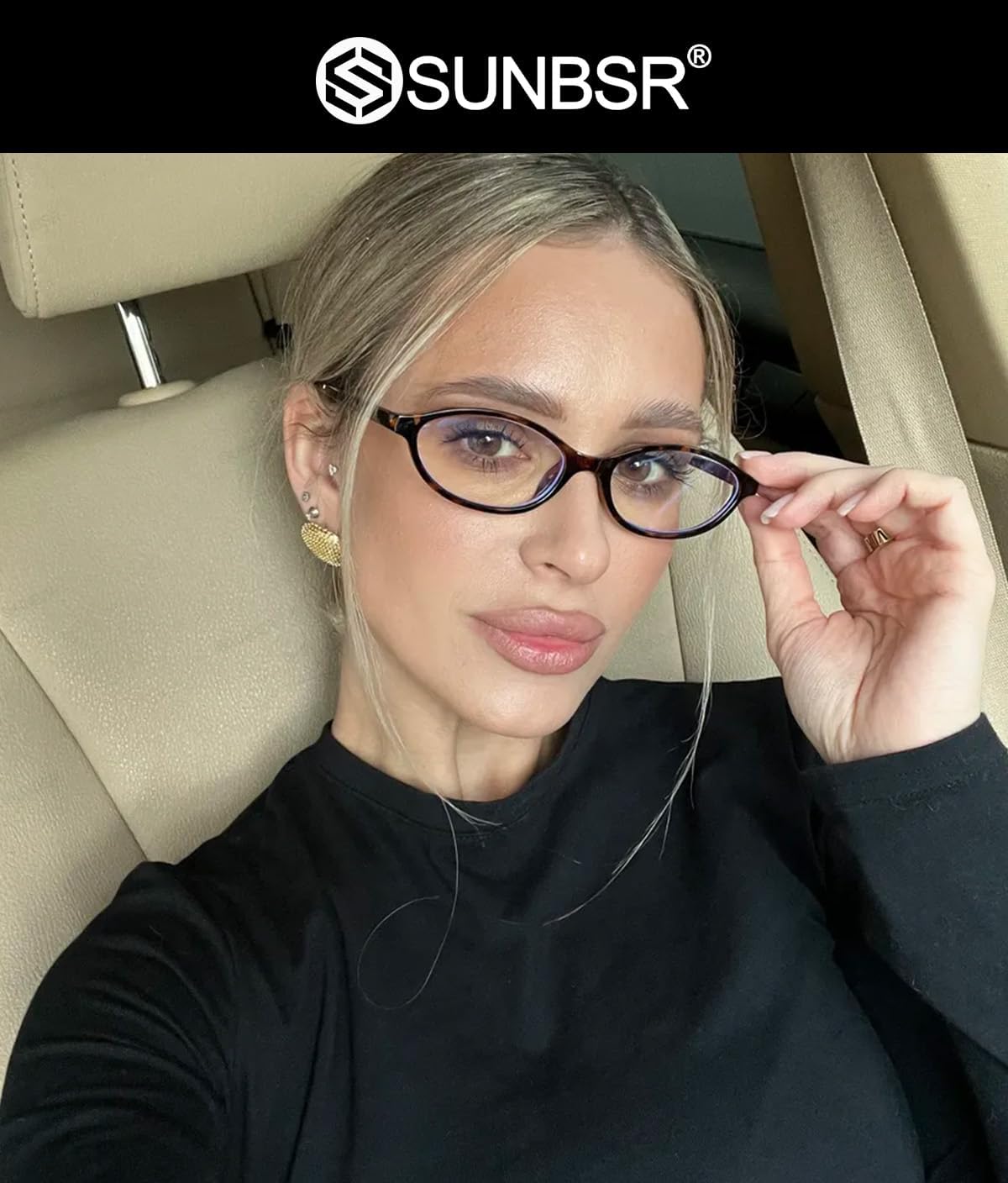 Retro Oval Glasses for Women Men Vintage Oval 90s Blue Light Glasses Y2K Small Face Fake Eyeglasses - Image 2