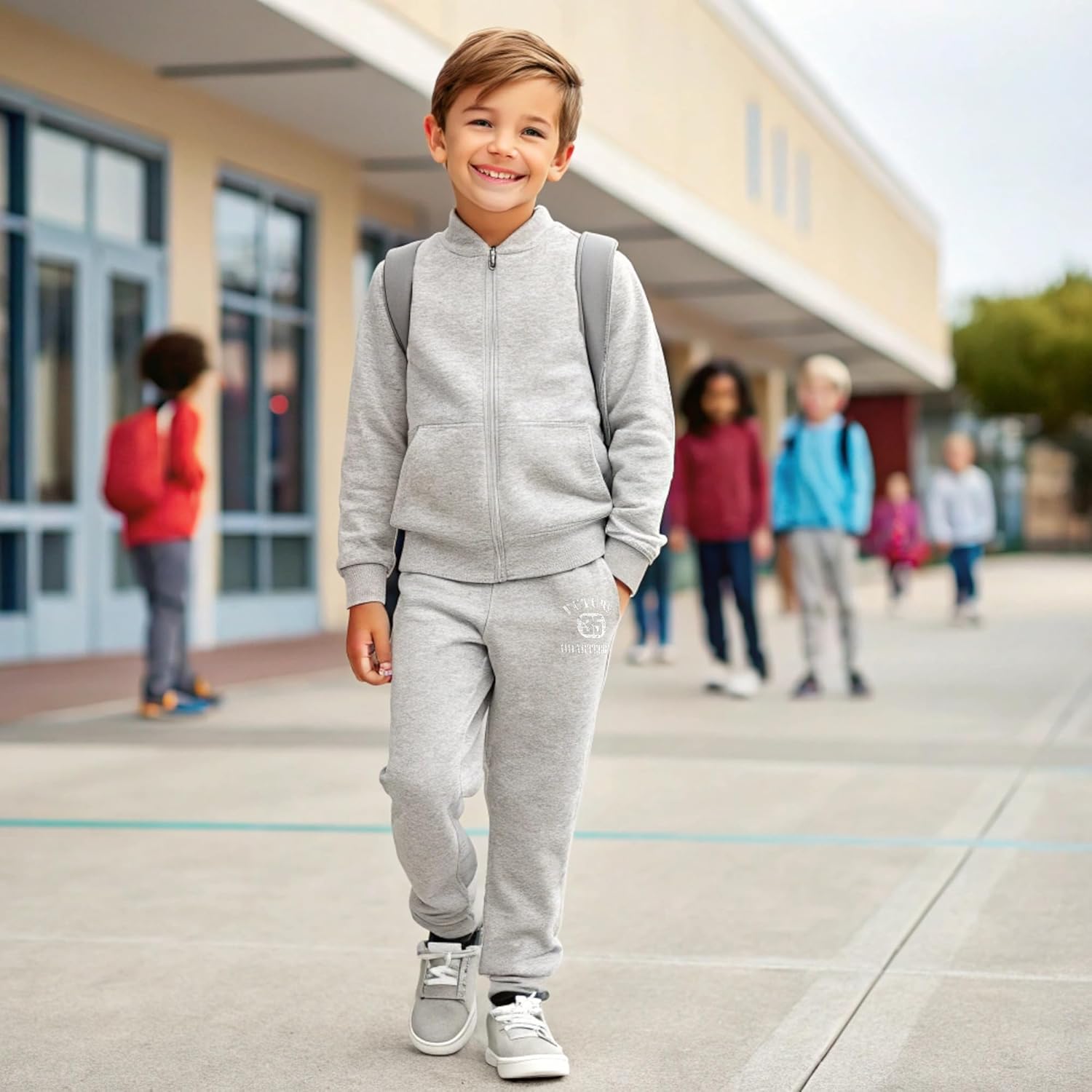 Boys Fleece Sweatpants, 3-Pack Jogger Pants for 4-8 Years - Image 5