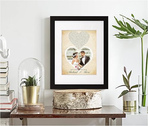 Vista 106 de Letras de música personalizadas, canciones, lienzo/fotos sin marco/impresiones enmarcadas con corazón en nombres de corazón, fecha de carga de fotos