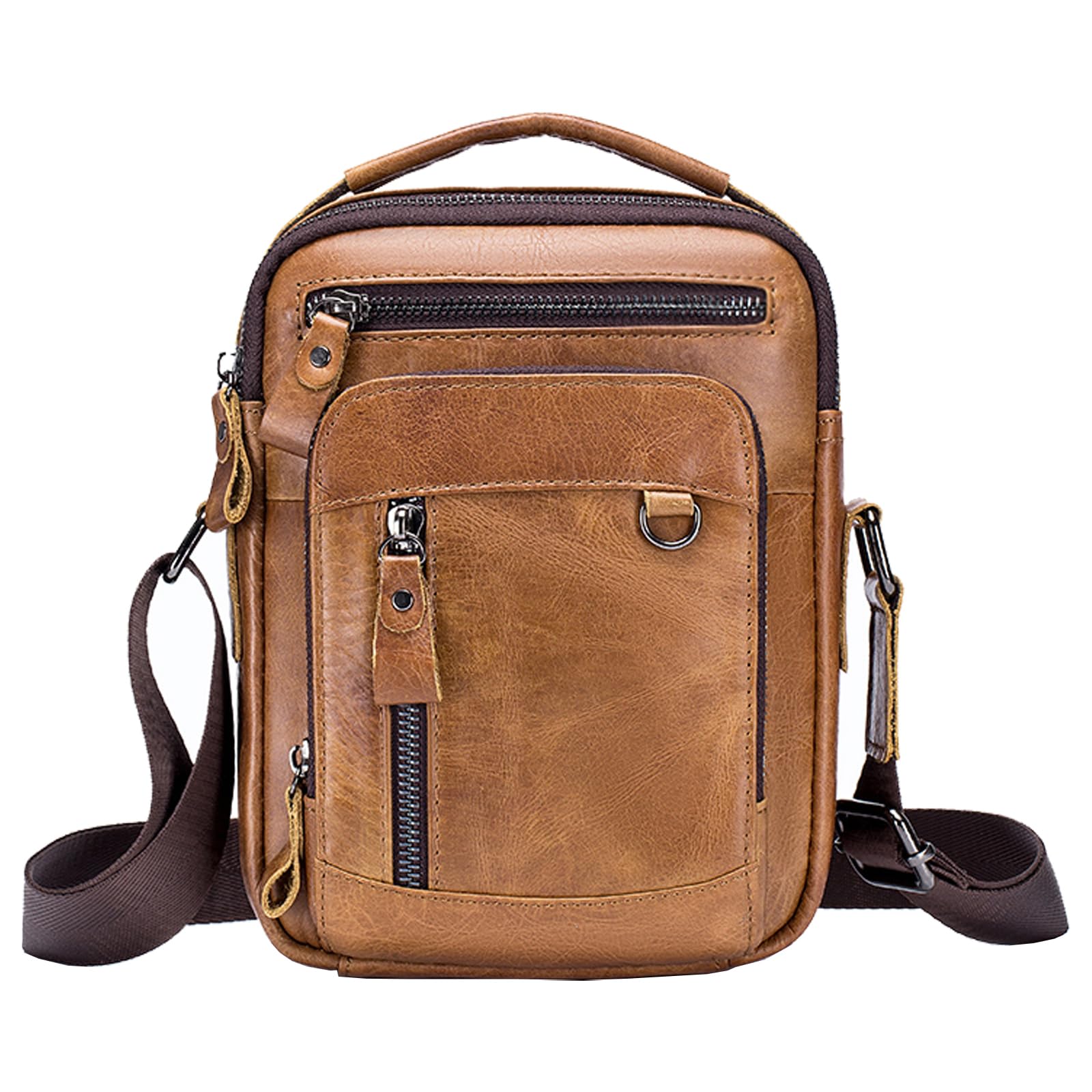 Uomo Borse A Spalla Moda Casual Borsa Messaggero Vera Pelle BorseTote