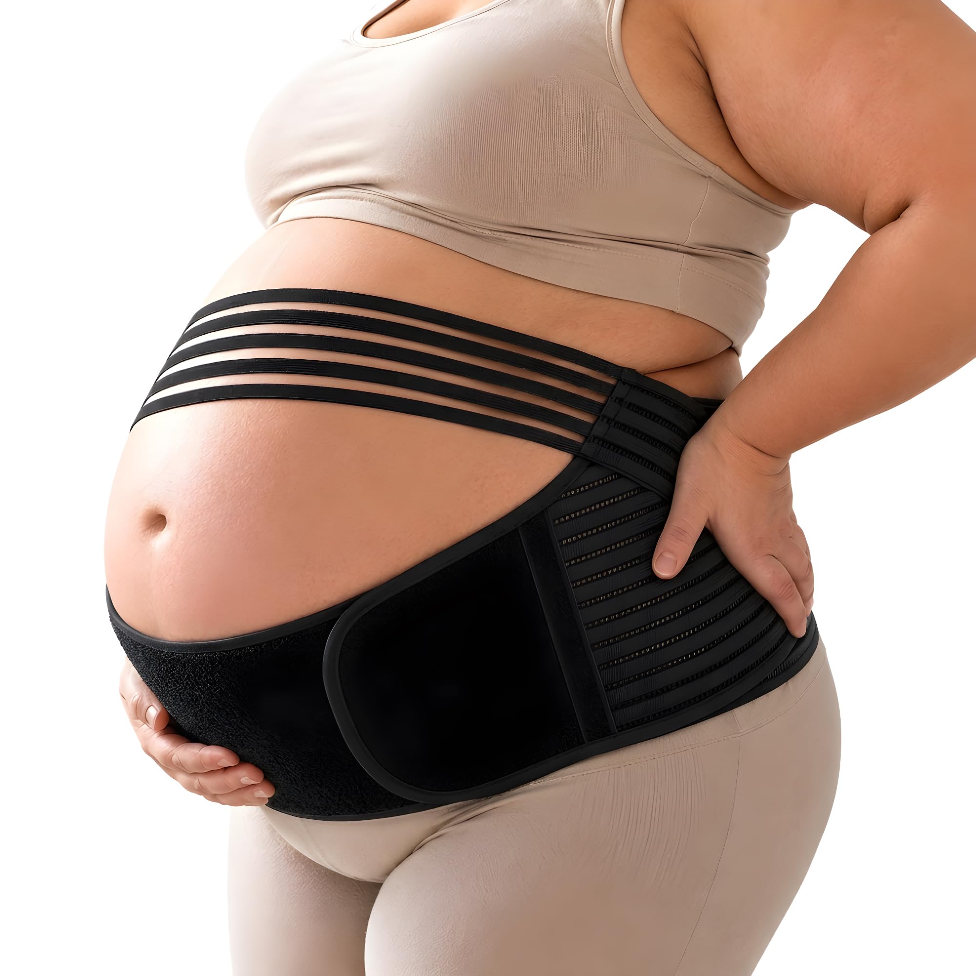 Brkjape Plus Size Pregnancy Belly Band – Extra Large Maternity Support Belt for Belly, Waist & Back Pain Relief – Adjustable & Breathable Belly Band for 3XL/4XL Moms (Fits Waist 55"-67")-image-44