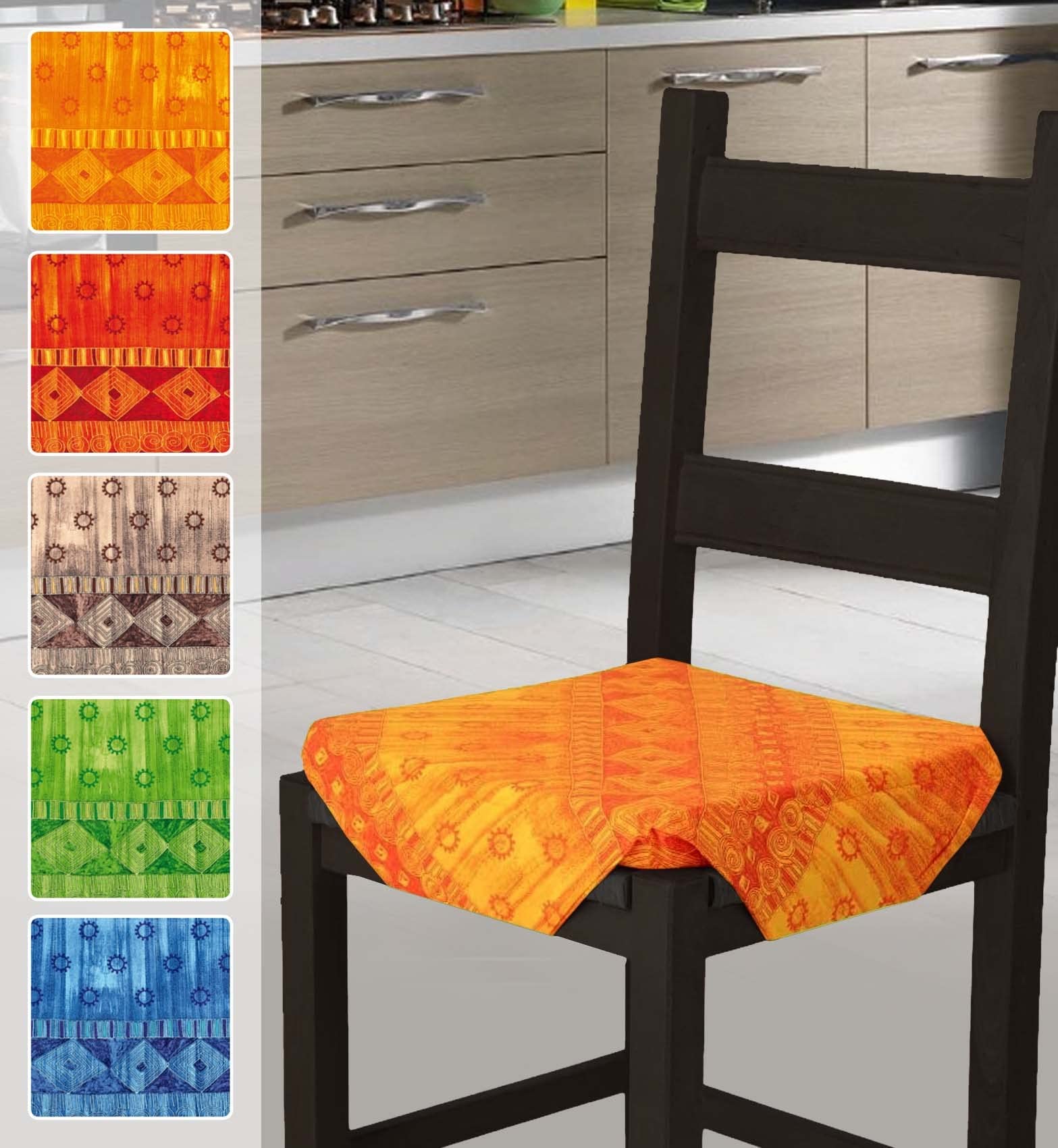 Set 6 Cuscini Coprisedia - Stile Provenzale, Cotone, Made In Italy, 40x40cm - Foto 5