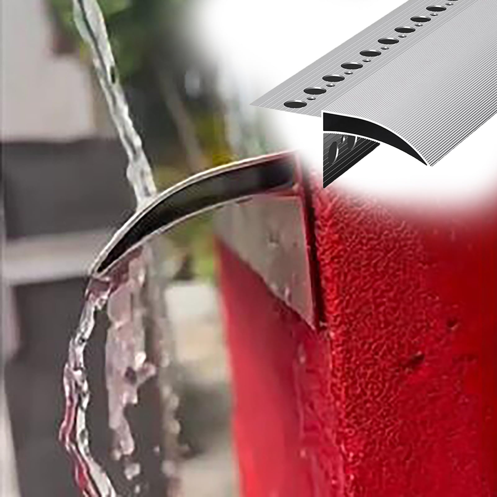 Drip Lines Eaves, Eagle Beak Drip Line Aluminum Protective Strip for Wall Window Sill, Multiple Lengths(2.8m/9.2ft)
