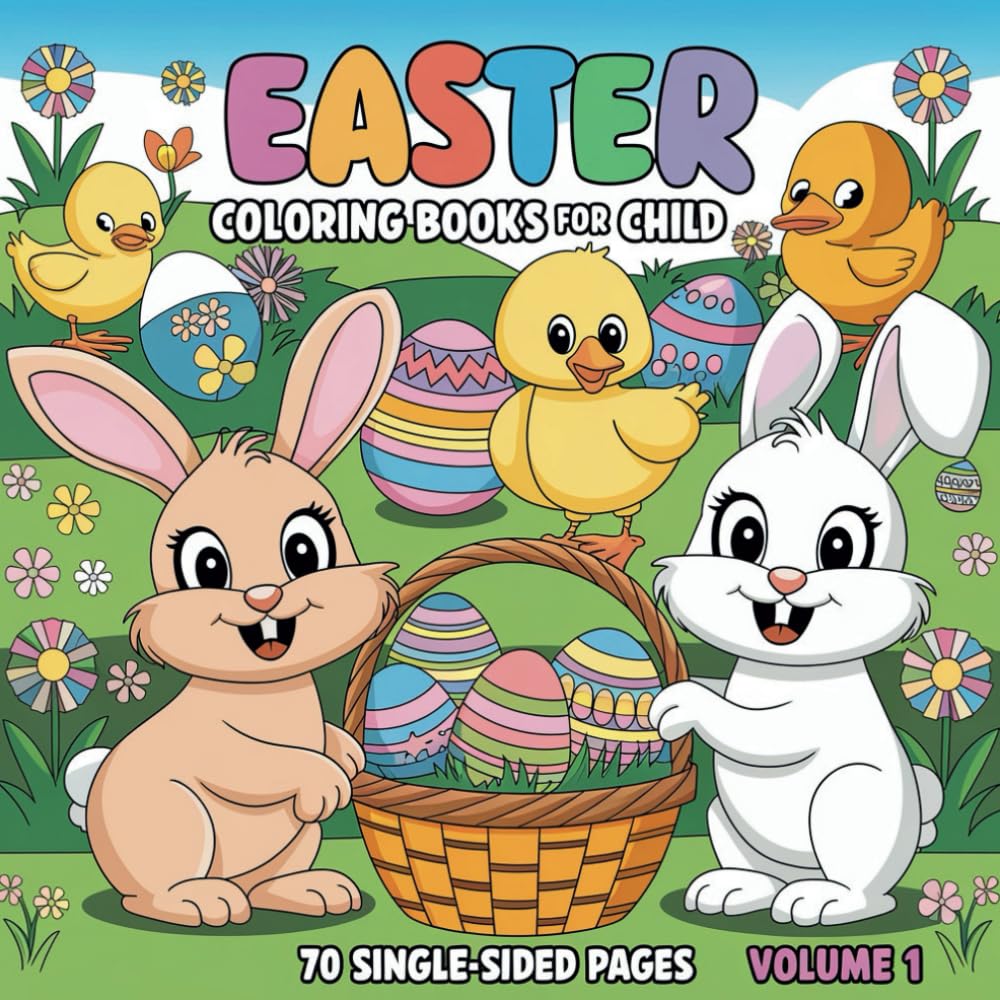 Easter Fun Coloring Book – Bunnies, Eggs & Chicks - Volume 1