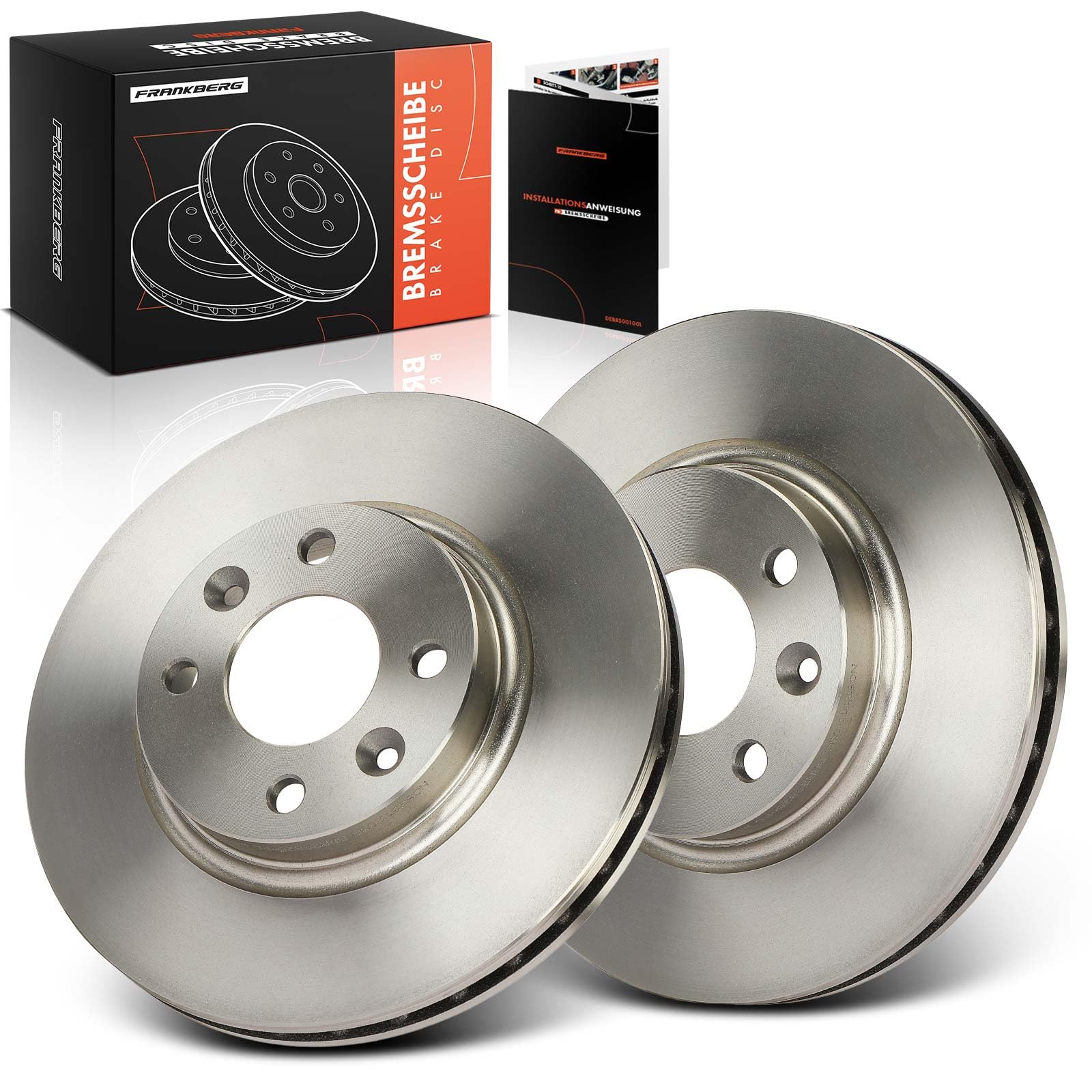 Frankberg 2 discos de freno delanteros ventilados de ⌀258 mm 402062212R | 402067615R; Compatible con: Clio IV BH, Clio IV Caja/Hatchback BH, Fortwo Cabriolet 453, Logan II, Logan LS