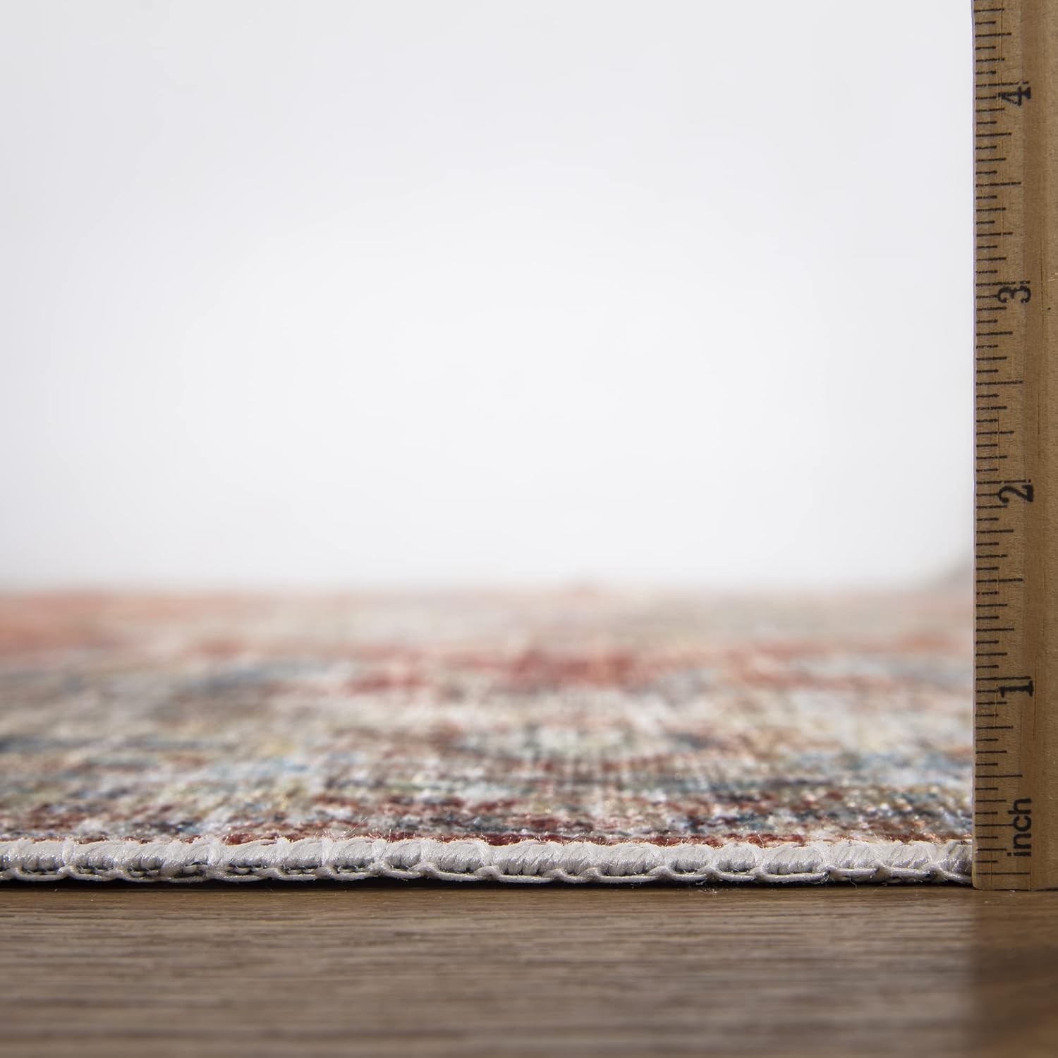 Bloom Rugs Caria Washable Non-Slip 7 ft Runner - Orange/Olive Beige Traditional Runner for Entryway, Hallway, Bathroom, and Kitchen - Exact Size: 2'6" x 7'