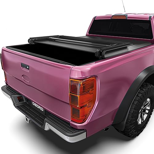 OEDRO Cubierta suave de triple pliegue para caja de camioneta compatible con Ford F250 F350 F-250 F-350 Superduty 1999-2024 con caja de 8 pies