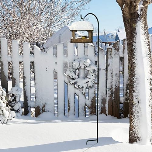 Miniatura 9 de BEAU JARDIN Gancho de pastor de 65 pulgadas de alto 12 pulgadas de grosor, Metal de alta calidad, resistente para exteriores, Ganchos de pastor para