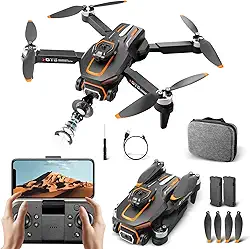 Drone com Camera 4K MAX GT5, Drone Profissionais com Controle Remoto, Drones FPV, 110° Ultra Angular, 100m de Alcance,Transmissão HD em Tempo Real