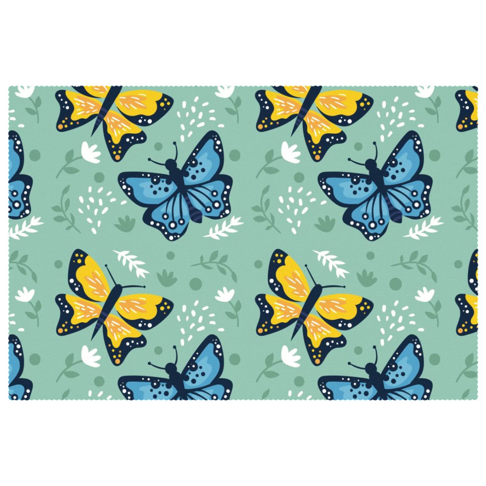 Set de table résistant à la chaleur tissu Oxford lavable décoration cuisine motif
