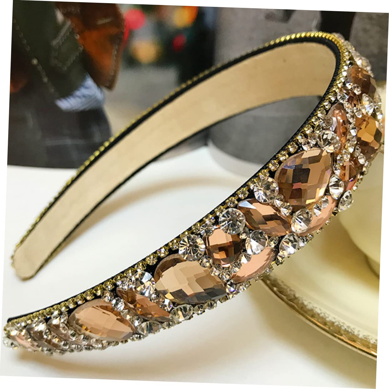 Beaupretty 3 Piezas Diademas Anchas y Duras Diadema De Mujer Banda Para El Cabello Con Diamantes De Imitación Coleteros Para Cabello De Mujer Diademas Lisas Anchas Perder Corea Del Sur Boda