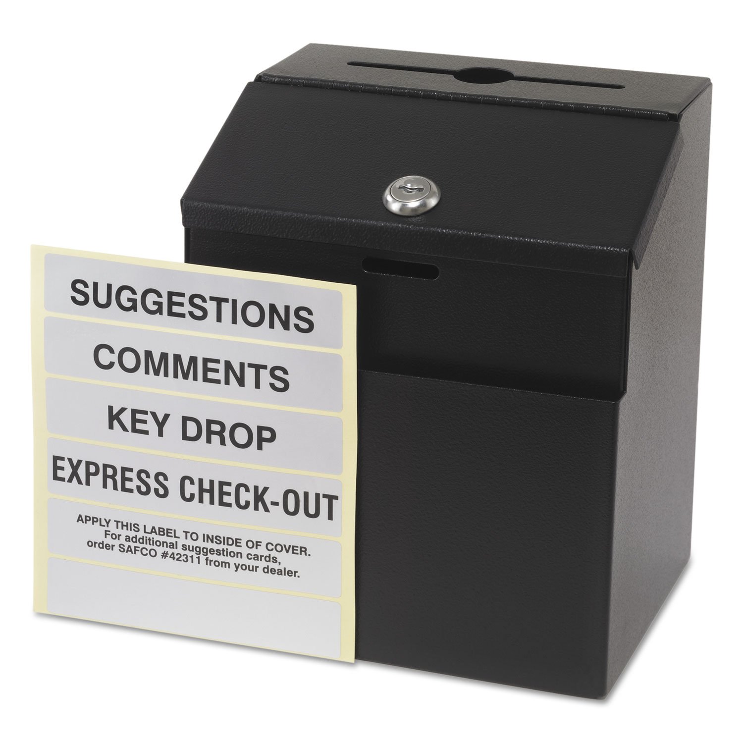 Snapklik.com : Safco 4232BL Steel Suggestion/Key Drop Box