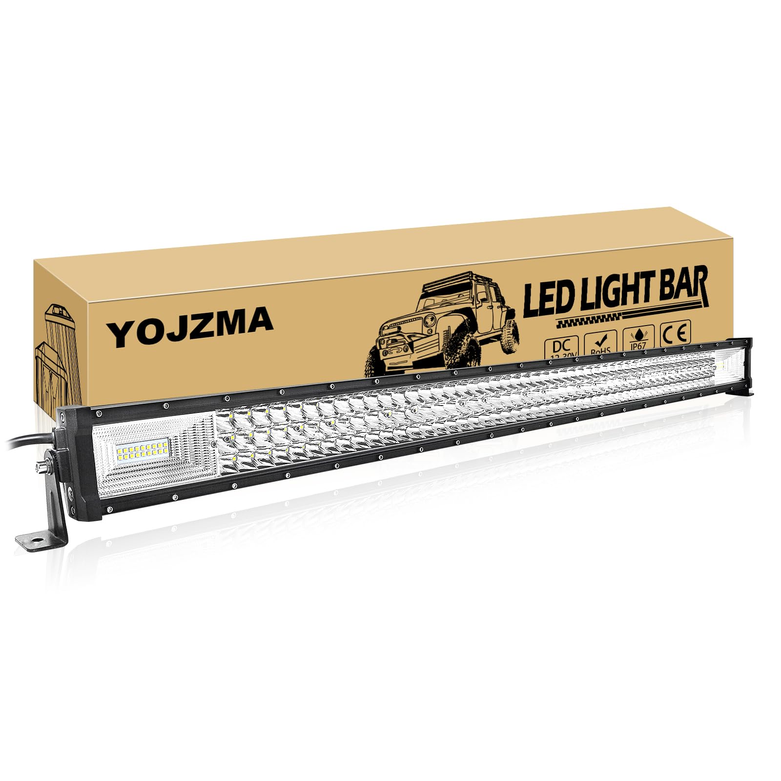 42 pollici 540W LED Barra luminosa, Tripla Fila Combo Spot di inondazione 54000LM Light Bar IP67 Impermeabile Guida Barca Fuoristrada LED Luce di lavoro per ATV UTV Camion Tetto Paraurti