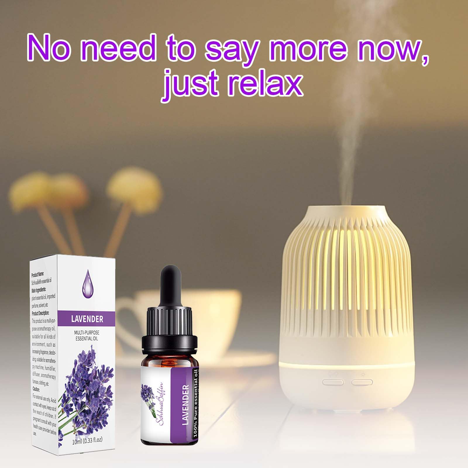 Olio Essenziale Lavanda 10ml, per Diffusori Umidificatori Candele Sapone Fai da Te, Oli Profumati per Diffusori, Massaggi, Bagno