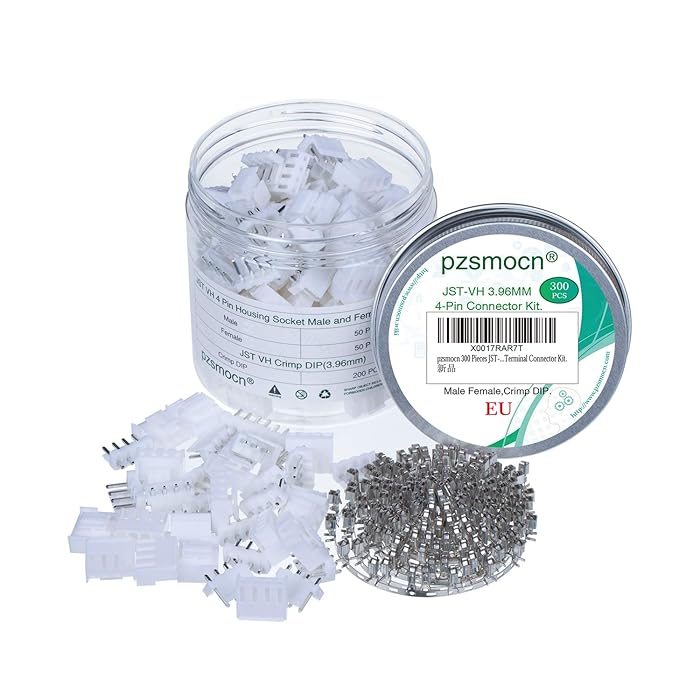 Buy pzsmocn 300 Pieces JSTVH 3.96mm/Pitch 4Pin Housing and Male