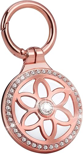 Soporte para Airtag, llavero de metal con diamantes de imitación, etiqueta de aire brillante de diamantes. Llavero de AirTag compatible con Apple