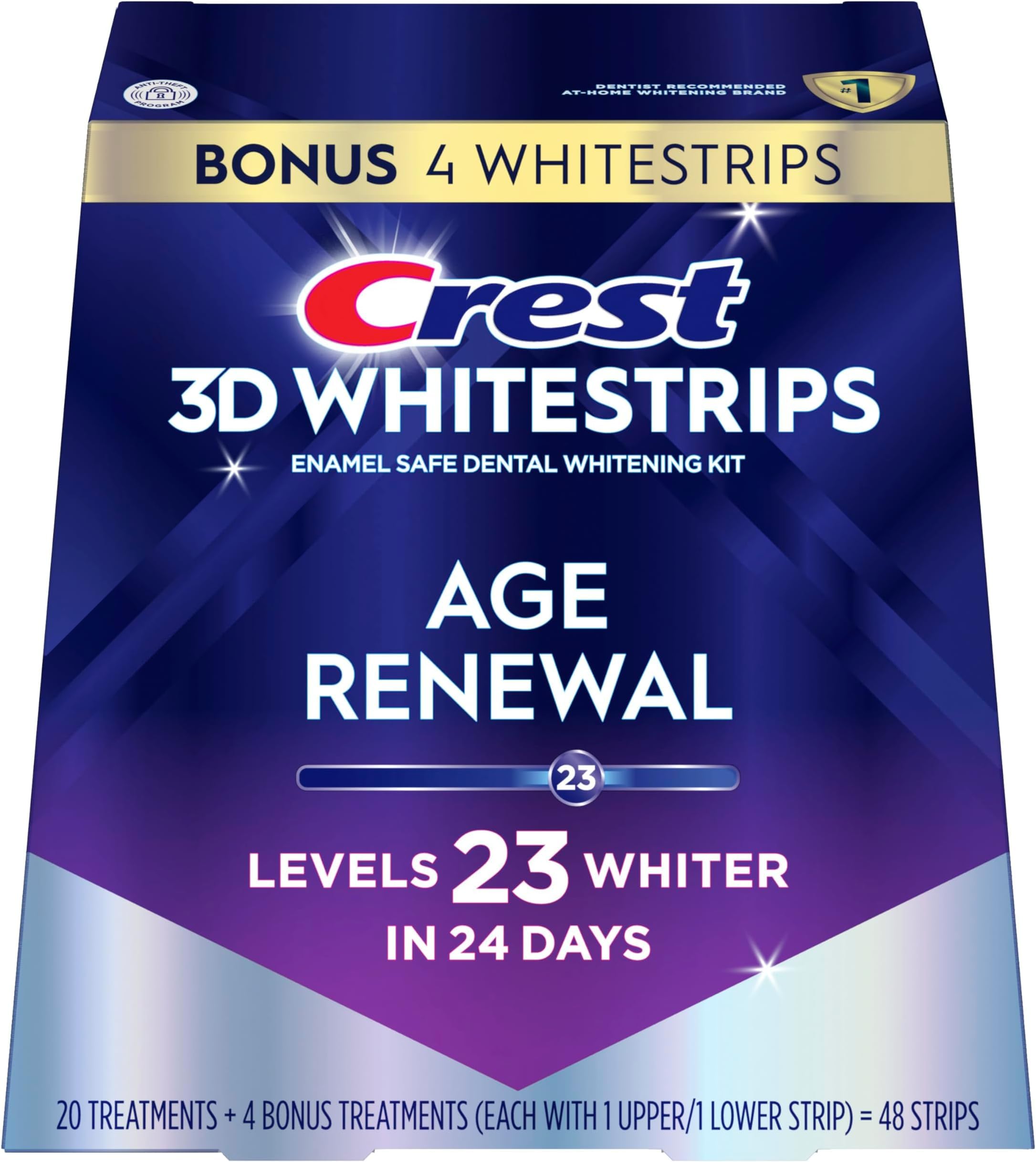 Crest 3D Whitestrips Age Renewal – Teeth Whitening Kit, 24 Treatments