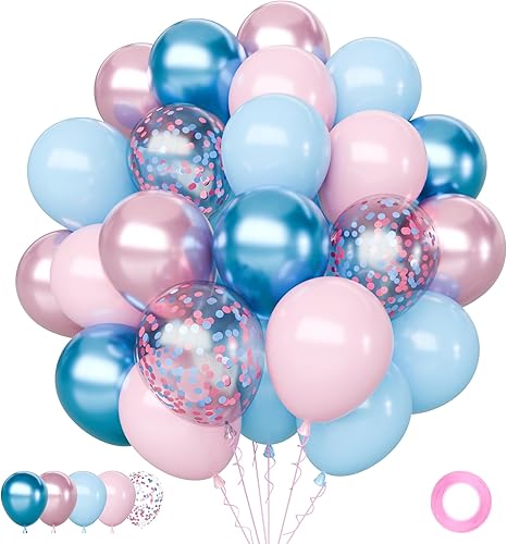 Miniatura 8 de 90 globos de confeti de oro rosa globo cromado metálico de 12 pulgadas globos de confeti transparente de alta calidad globos de látex gruesos con