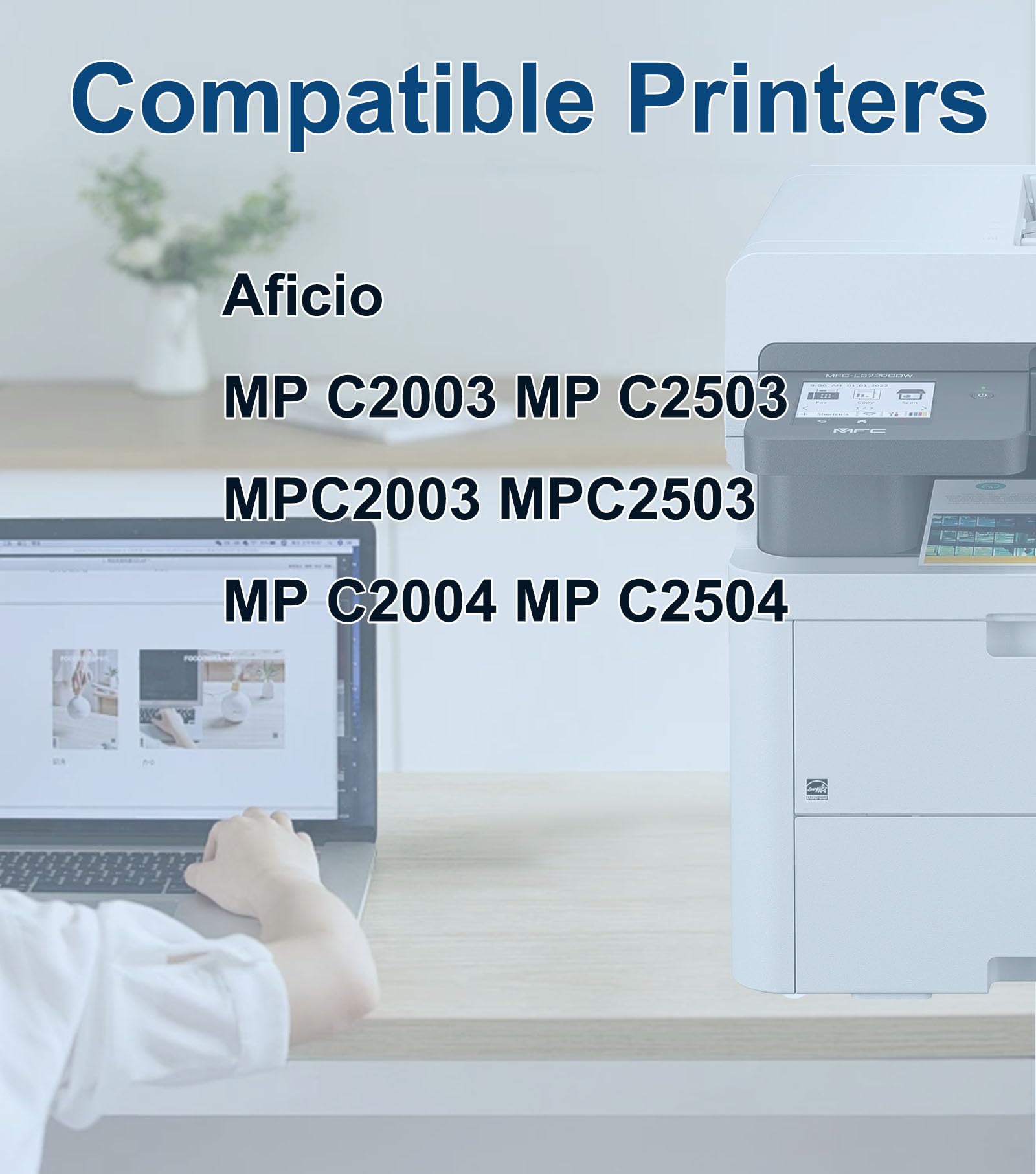Cartuccia Toner compatibile MP C2003MP C2503 Sostituzione per Ricoh Aficio MP C2003MP C2503 MPC2003 MPC2503 MP C2004MP C2504 (4-Pack)